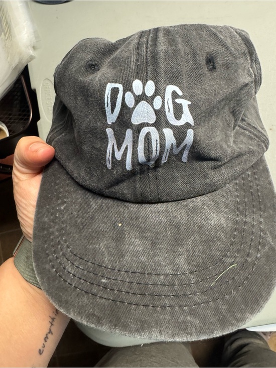 Accessories - Dog Mom‎ Washed Black Baseball Cap
